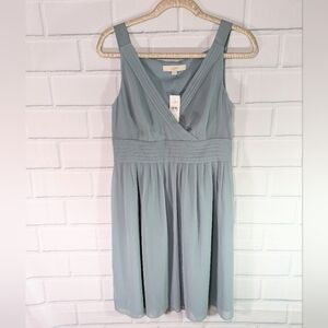 LOFT Pale Blue Lightweight Faux Wrap Dress NWT